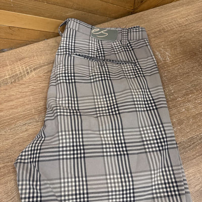 34 Degrees Men's Plaid Shorts: Grey-men-34