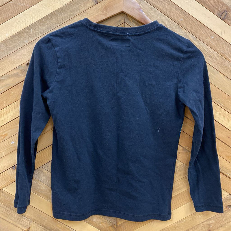 Eddie Bauer - youth long sleeve top (forever chill) : Black -children-10/12