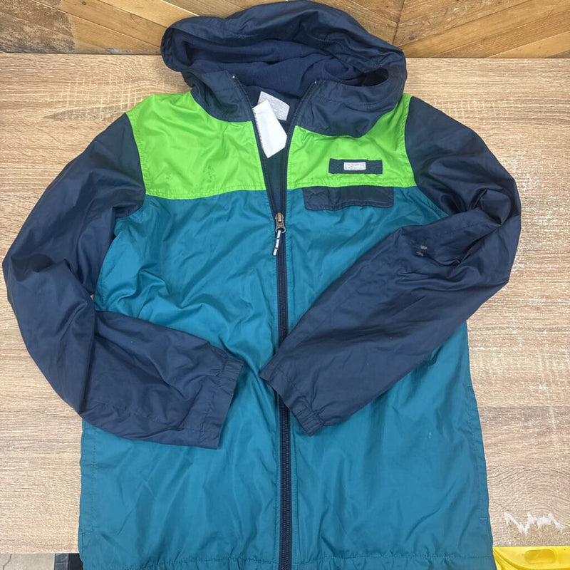 Columbia- Fleece lined youth spring jacket- MSRP $90: Green Navy -children-10/12Y