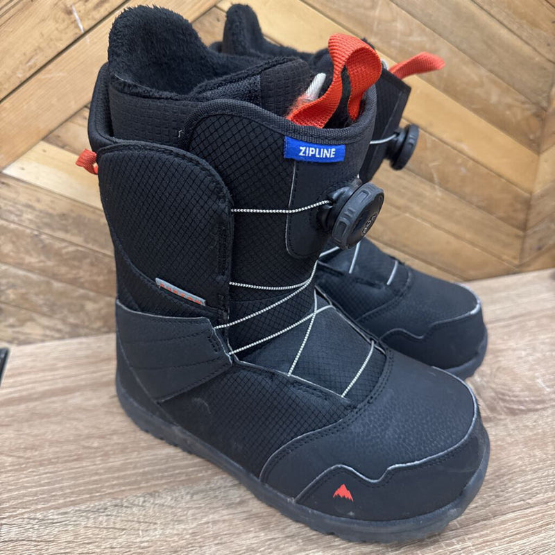 Burton - Kids Zipline BOA Snowboard Boots - MSRP $200: Black/Red-children-6Y