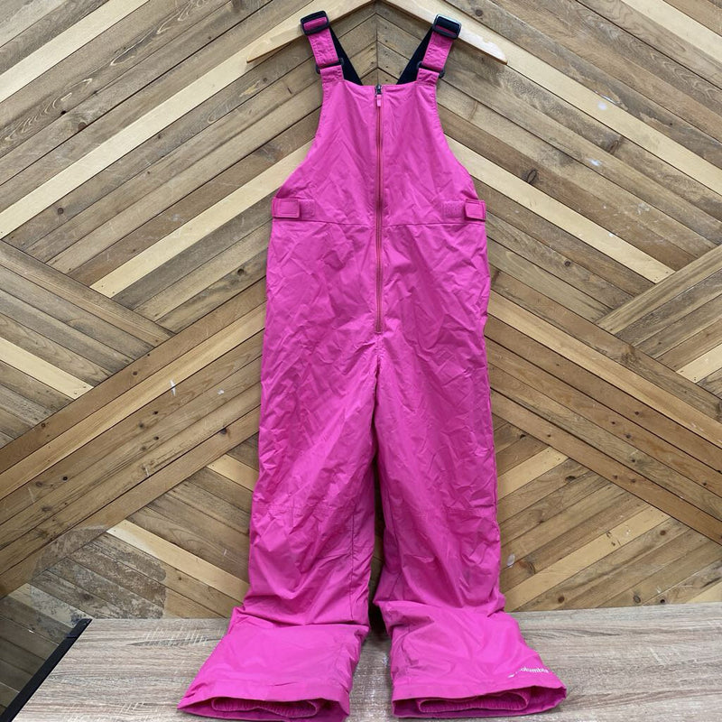 Columbia- bib youth snow pants- MSRP $115 : Pink -children-LG