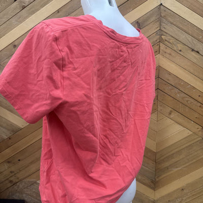 Lululemon- Women's V-Neck T-Shirt: Coral-women-LG