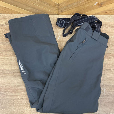 Karbon - Men's Suspender Snow Pants- MSRP $140: Black/Grey-men-XS