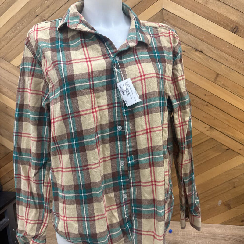 Flat - Saskatchewan Flannel - MSRP compared $65: Yellow/Green/Red-women-2XL