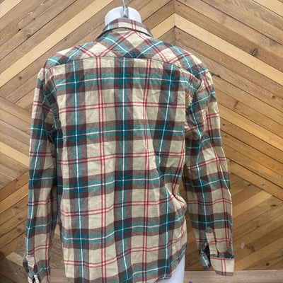 Flat - Saskatchewan Flannel - MSRP compared $65: Yellow/Green/Red-women-2XL