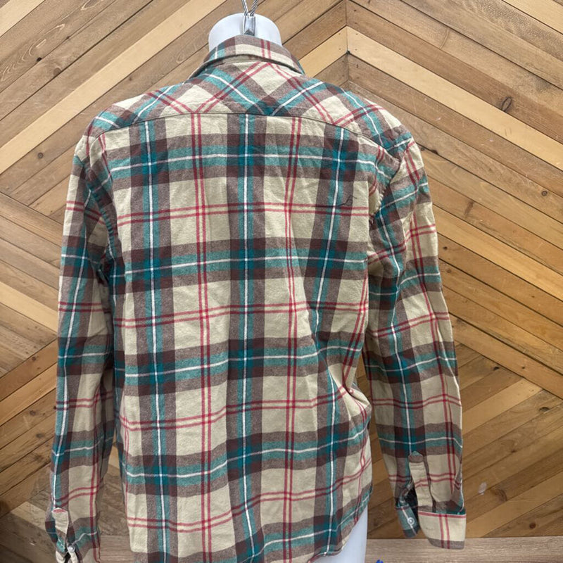 Flat - Saskatchewan Flannel - MSRP compared $65: Yellow/Green/Red-women-2XL