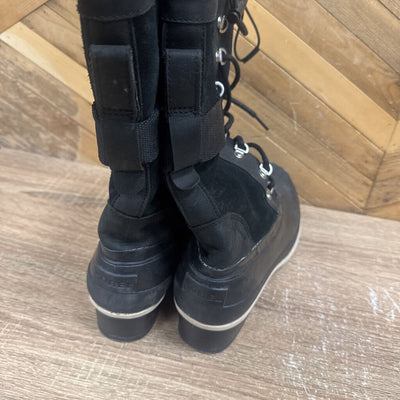 Sorel - Slimpack Boots - MSRP compared $200: Black/White-women-9