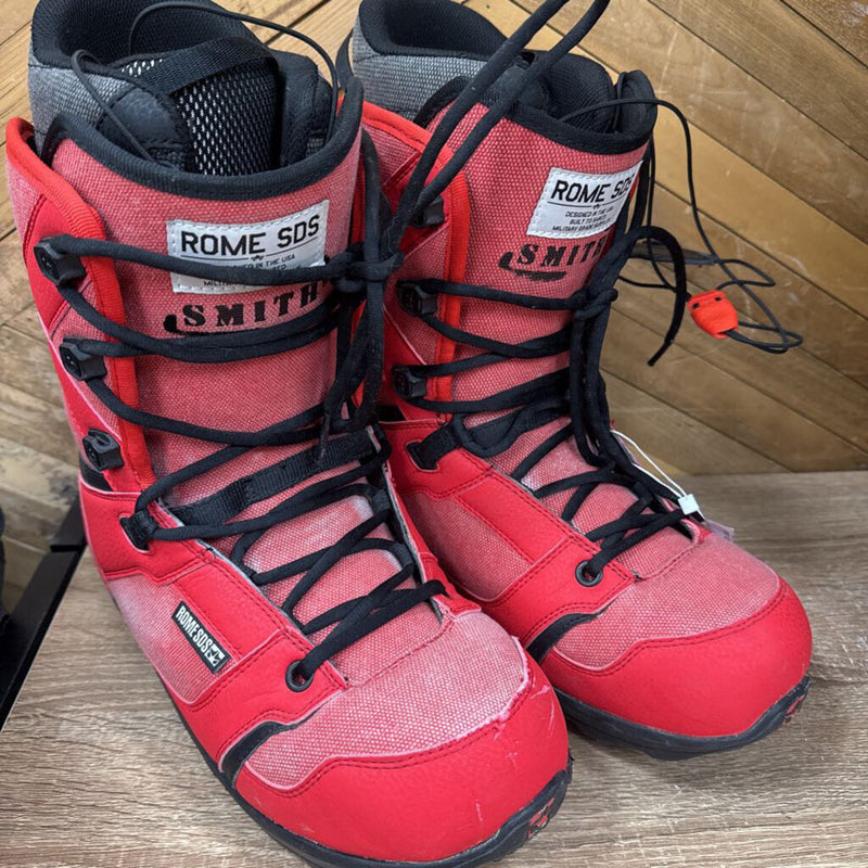 Smith- Rome SDS mens snowboard boot: Red -men-9.5