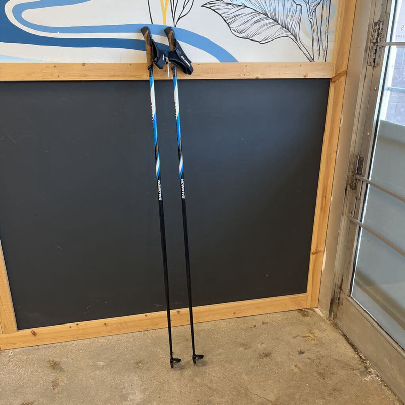 Salomon - R30 Click XC Ski Poles - MSRP $100: Black/Blue/White--145cm