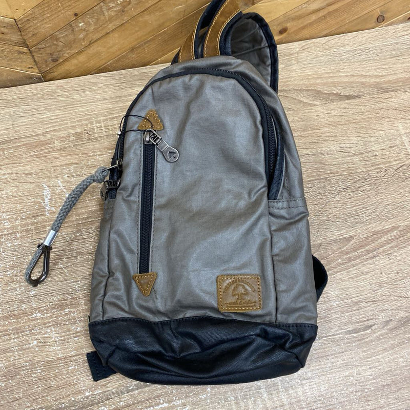 The Same Direction - Urban Light Coated Canvas Sling Bag - MSRP $88: Grey/Black/Brown--