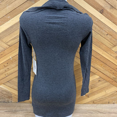 Movement - Women's Cowl-Neck Long Sleeves Top - MSRP $75: Grey-women-XS