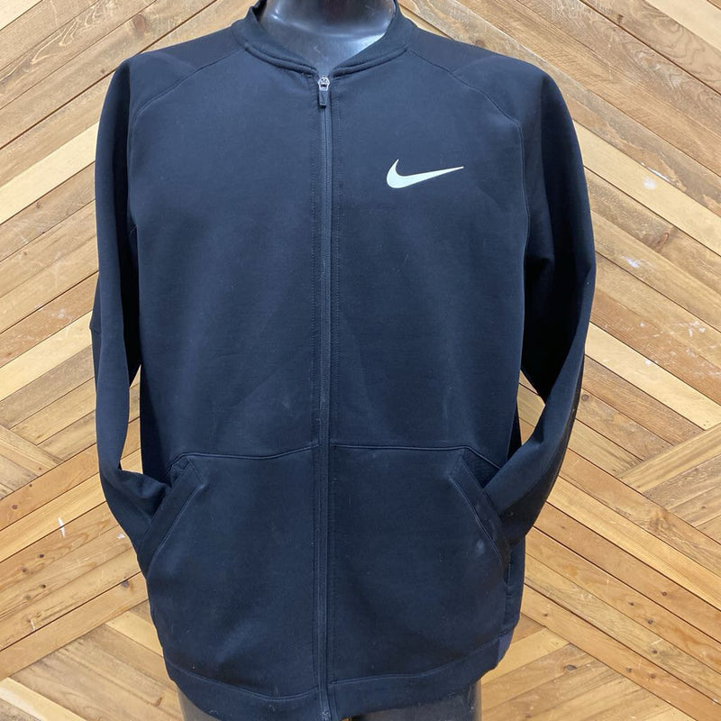 Nike- Dri fit full zip sweater- MSRP $77: Black -women-LG