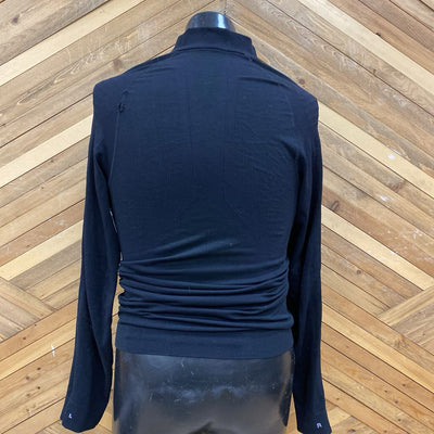 Falke - Men's 1/4-Zip Baselayer Top - MSRP $140: Black-men-XL