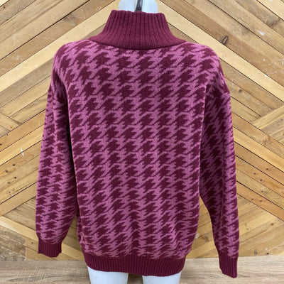 Eddie Bauer - Women's Half-Zip Knit Pullover Sweater: Maroon/Pink-women-SM