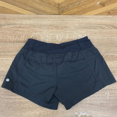 Lululemon Women's Black Running Shorts: black-women-6