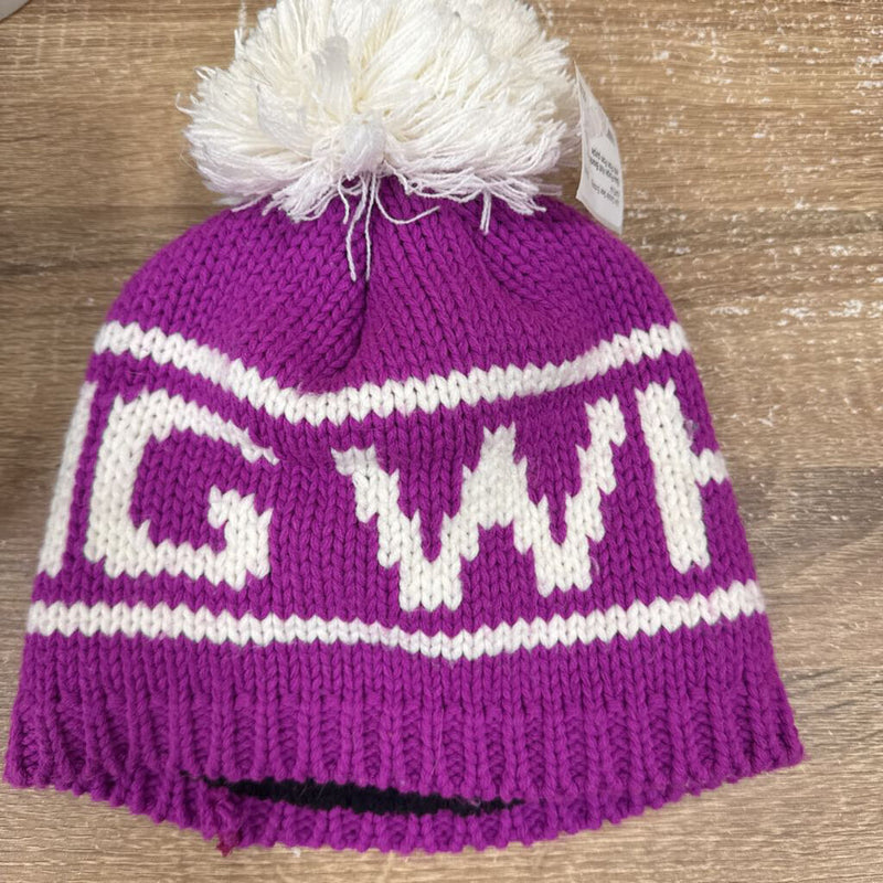 Bula - Purple Knit Beanie Hat with Pom Pom: purple-unisex-