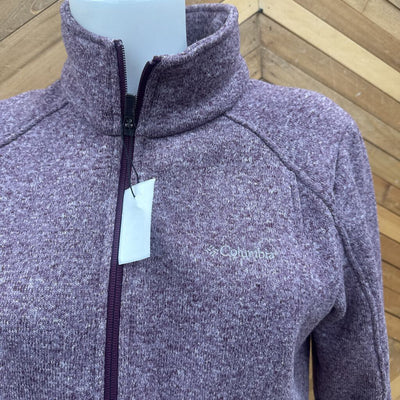 Columbia- Women's Full Zip fleece Sweater - MSRP $120 : purple-women-MD