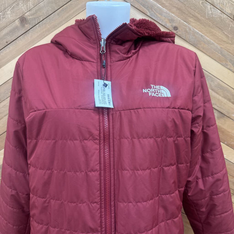 The North Face - Women’s Insulated Mossbud Long Jacket - MSRP $270 : red-women-LG