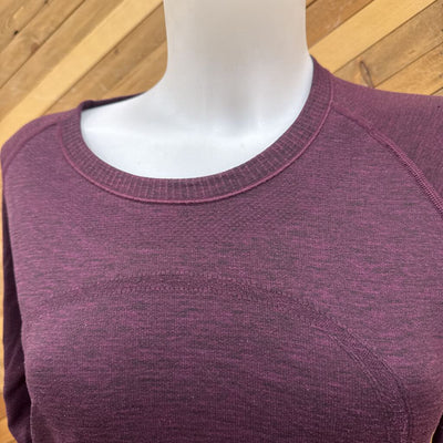 Lululemon - Women's L/S Swiftly Shirt: Purple-women-MD