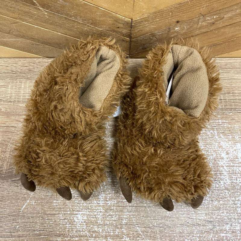 Lazy One - Bear Paw Slippers - MSRP $23: Brown-children-XS