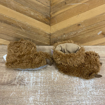 Lazy One - Bear Paw Slippers - MSRP $23: Brown-children-XS