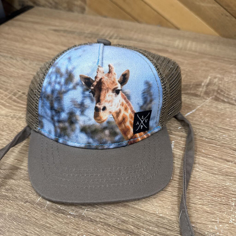 L&P- Toddler Giraffe Graphic Trucker Hat- MSRP $30: Brown-children-