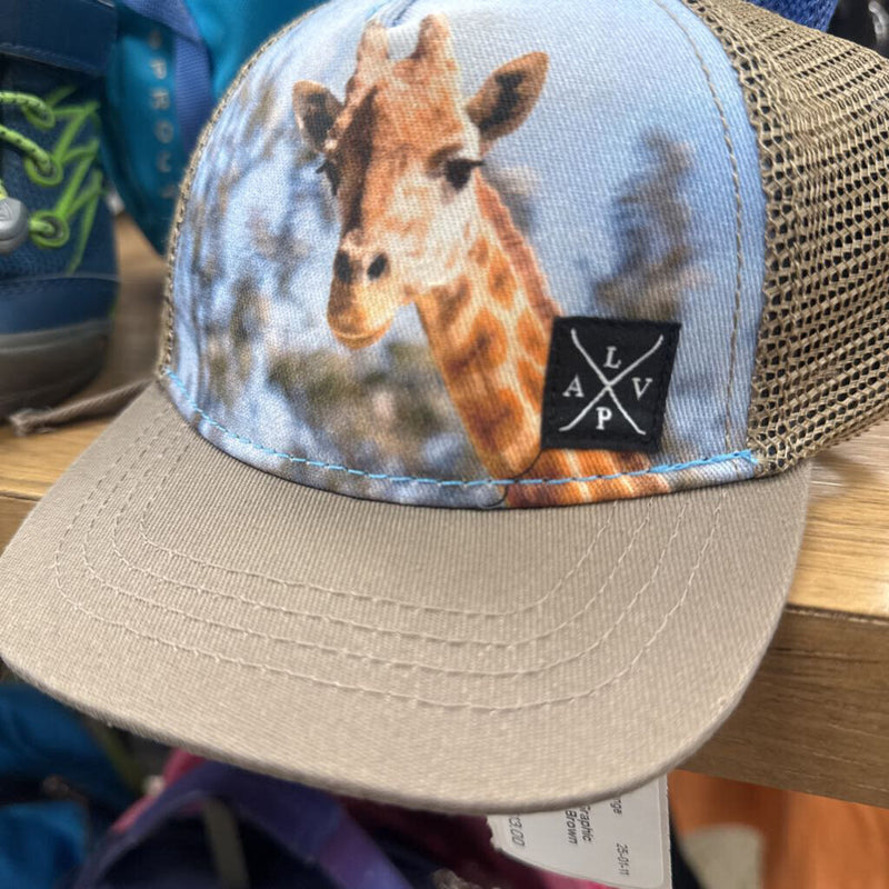 L&P- Toddler Giraffe Graphic Trucker Hat- MSRP $30: Brown-children-