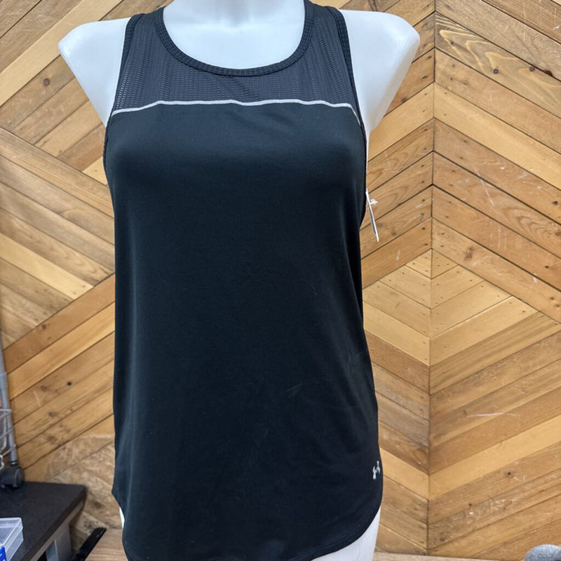 Under Armour Black Sports Tank Top: black-women-MD