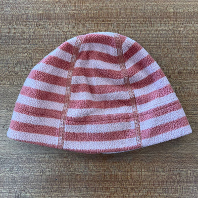 MEC - Kids Striped Fleece Toque - MSRP $15: Pink/Orange-children-XS