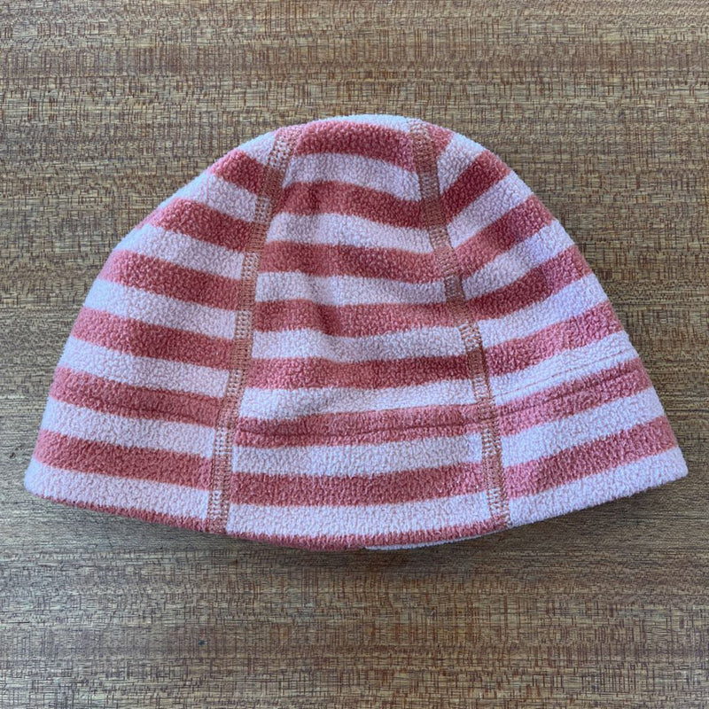 MEC - Kids Striped Fleece Toque - MSRP $15: Pink/Orange-children-XS