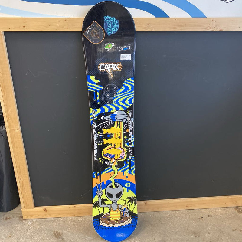 Capix - Invader Youth Snowboard - No Bindings : Blue/Yellow --140