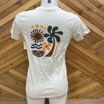 Jetty - Women's T-Shirt - MSRP $50: White/Orange/Brown/Green-women-MD