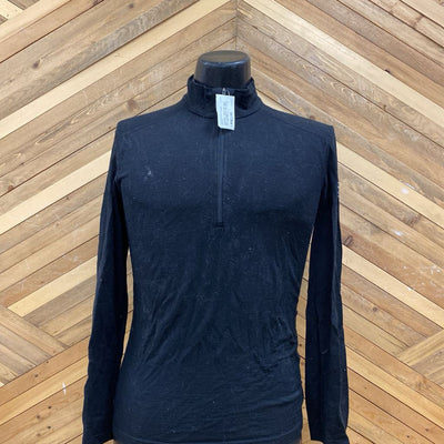 Icebreaker - Merino 200 Men's Black Long Sleeve Top- MSRP $130: black-men-MD