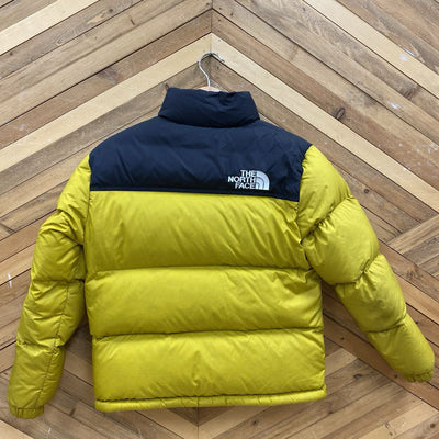 The North Face - Kids Retro Nuptse 700-Fill Down Jacket - MSRP $300: Yellow/Black-children-LG (12Y)