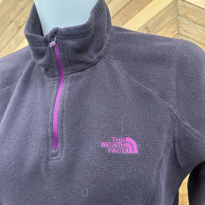 The North Face - Women's 1/4-Zip Glacier Fleece Pullover - MSRP $95: Dark Purple/Pink-women-MD