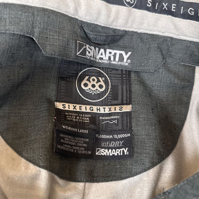 686- Smarty Women's insulated snowpants - MSRP compared $399: Grey-women-LG