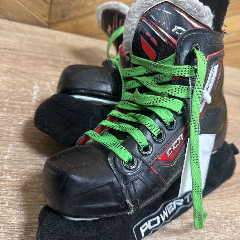 ccm - childrens Skates: Black/Red/ Green Laces-children-13