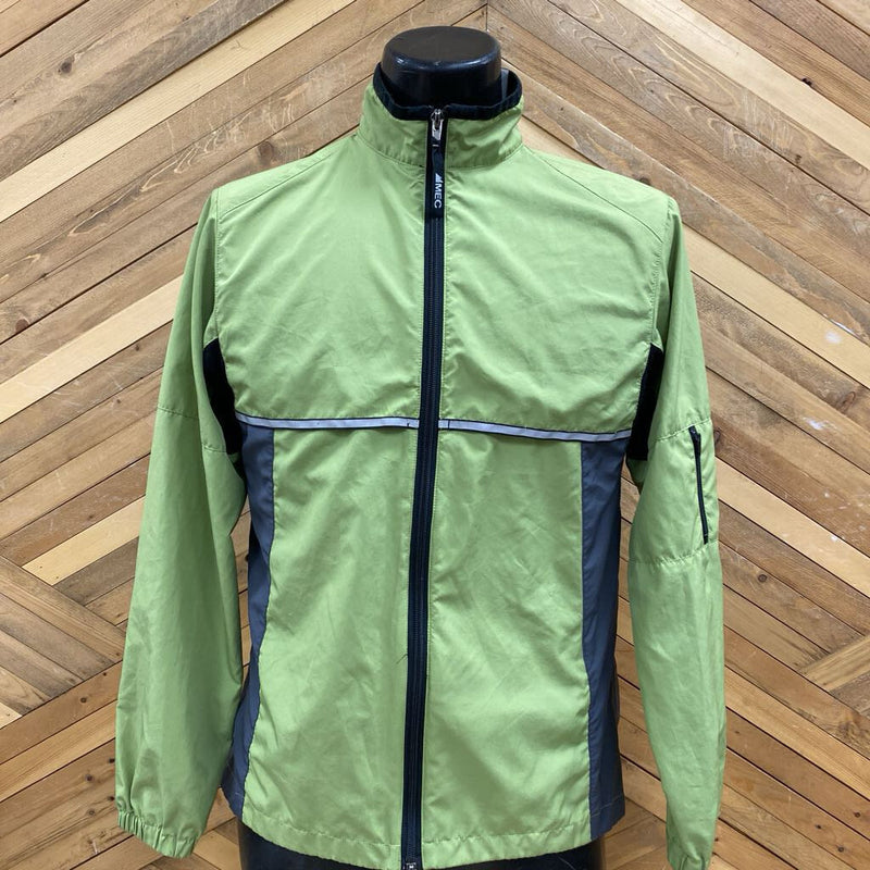 Mec - Windbreaker Jacket : Green/White/Grey-women-MD