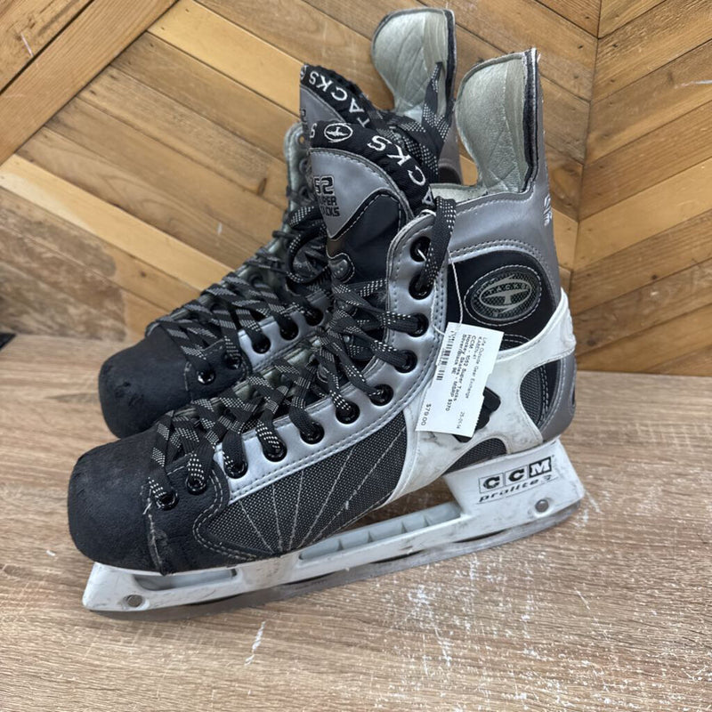 CCM - 1052 Super Tacks Hockey Skates - MSRP $370: Silver/Black-men-9E