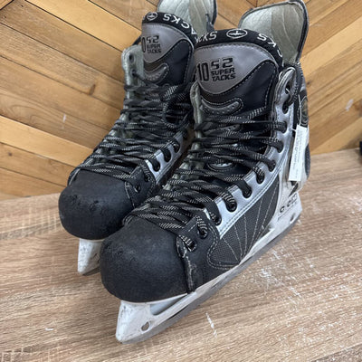 CCM - 1052 Super Tacks Hockey Skates - MSRP $370: Silver/Black-men-9E