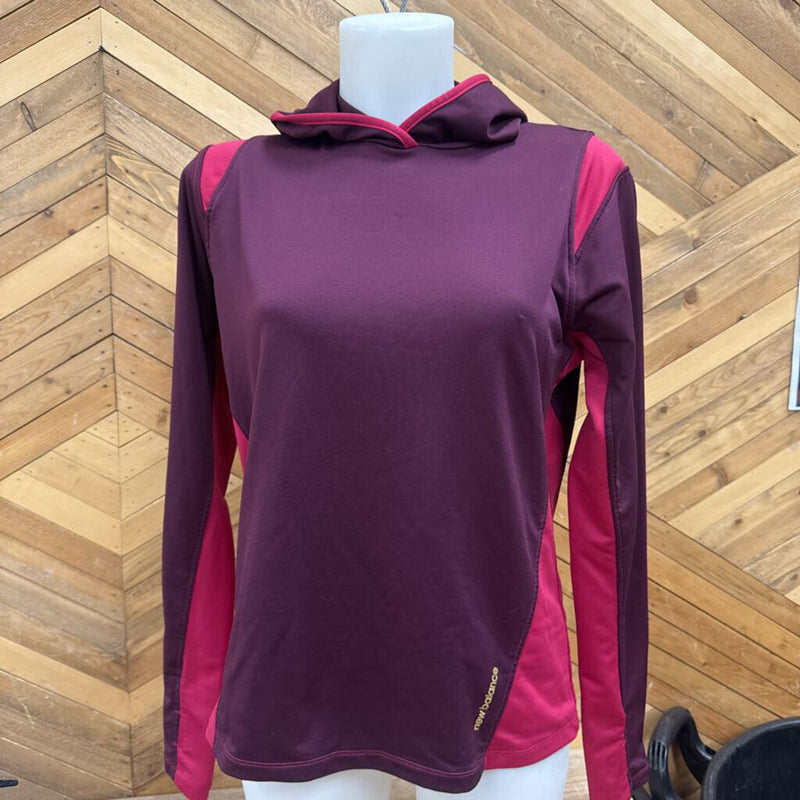 Nerw Balence- fleece hoodie - MSRP $100 : Purple /Pink -women-MD