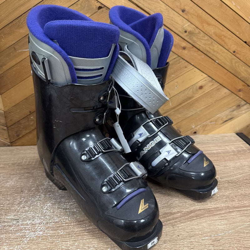 Lange - Mid Anthea Downhill Ski Boots: Black/Purple-unisex-26.5