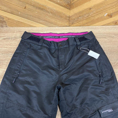 Stormpack- insulated ski pants : Black Pink waist -women-LG