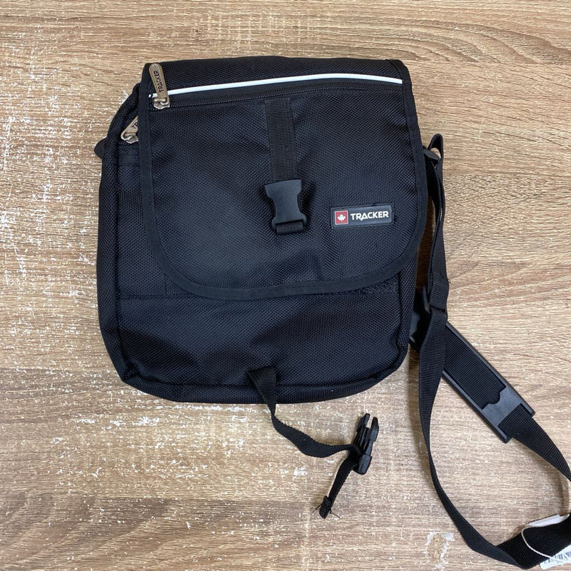 Tracker Black Messenger Bag: black-unisex-