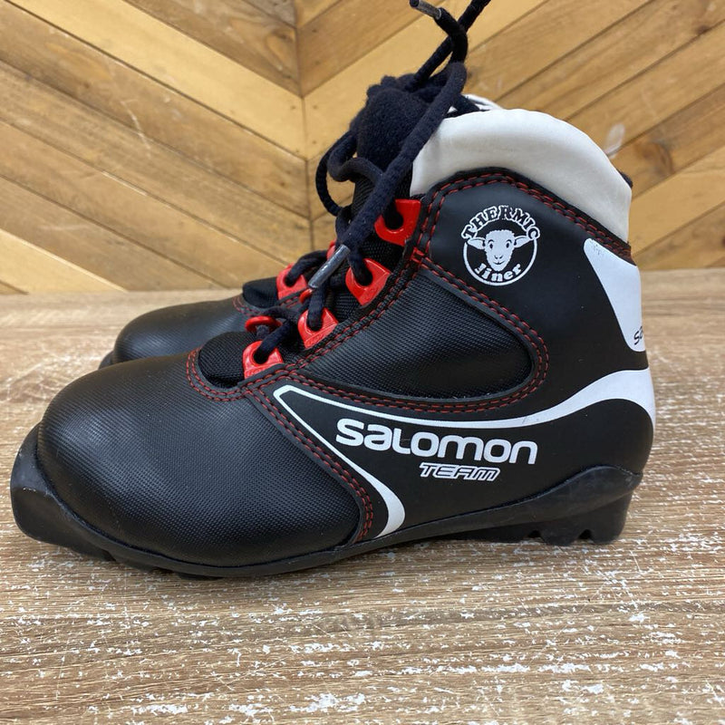 Salomon - Kids Team XC Ski Boots - SNS Profil - MSRP $109: Black/Red/White-children-31.5