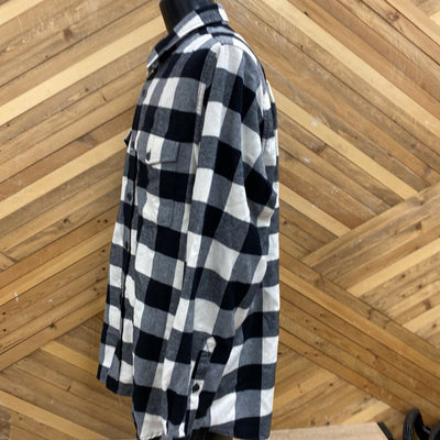 Tilley XL/GTG Flannel Shirt: Black and White-men-XL