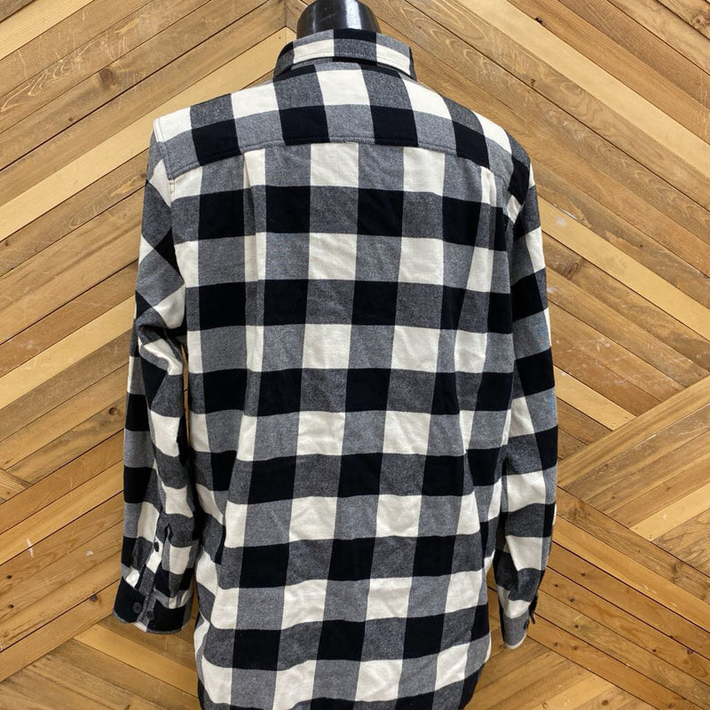 Tilley XL/GTG Flannel Shirt: Black and White-men-XL