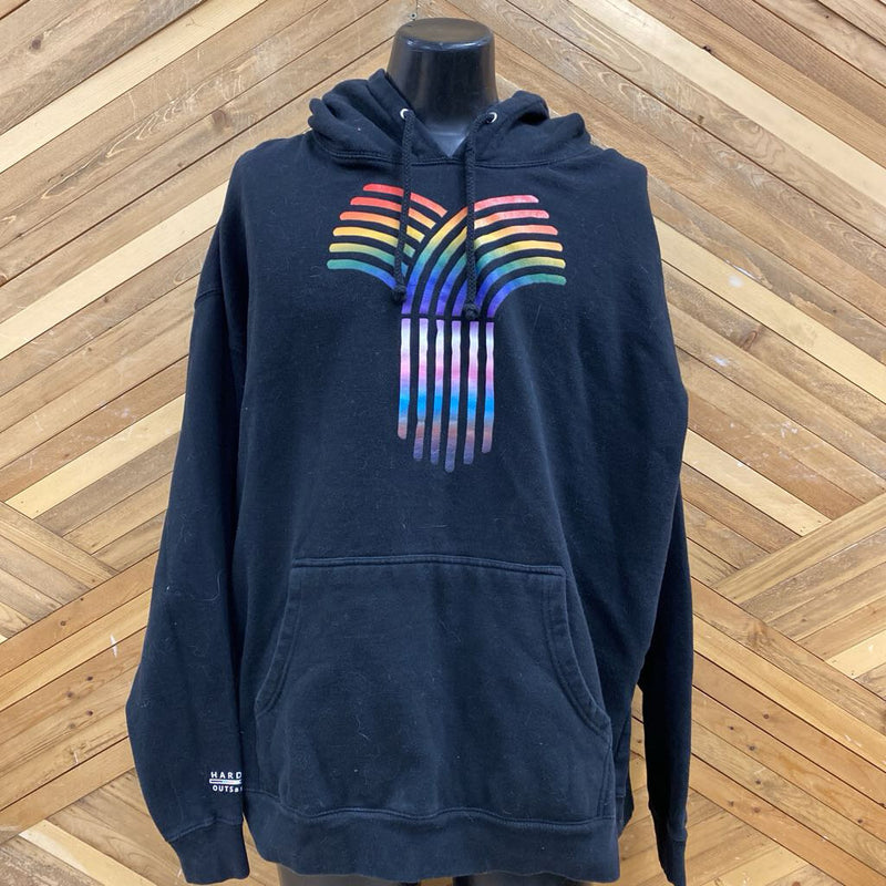 Hardpressed - Pride Hoodie - MSRP $105: Black/Pride-unisex-4XL