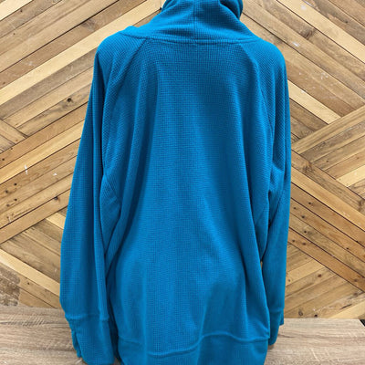 Outdoor Research - Women's Trail Mix Cowl-Neck Pullover Fleece - MSRP $115: Teal Blue-women-4X