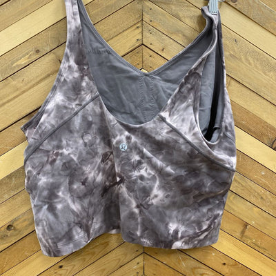 Lululemon - Women's Cropped Tank Top: Pink-Grey Smoke-women-20